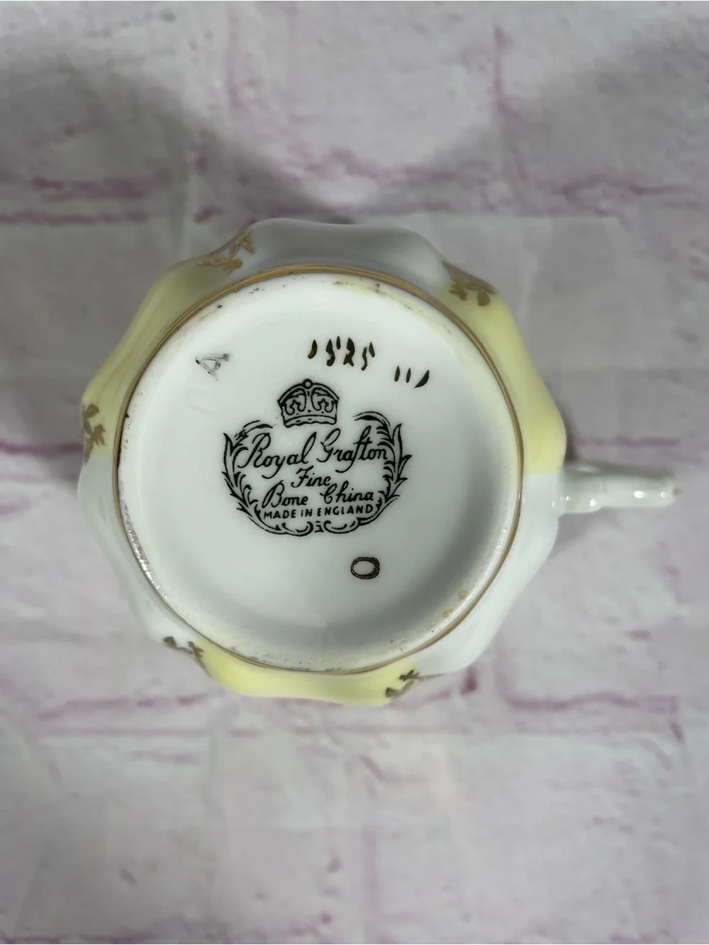 Vintage Royal Grafton Floral Gold Gilt Bone China Teacup and Saucer Set England